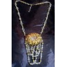 1960's Original ETCHED CRYSTAL ameo Neckalce