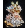 CRYSTAL MOUSE Brooch Pin Figural ANIMAL Rodent