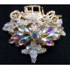 ROADSTER CAR Seed Pearls Crystal Brooch Pin FIGURAL AUTO