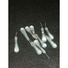 10 Poured Glass Teardrops